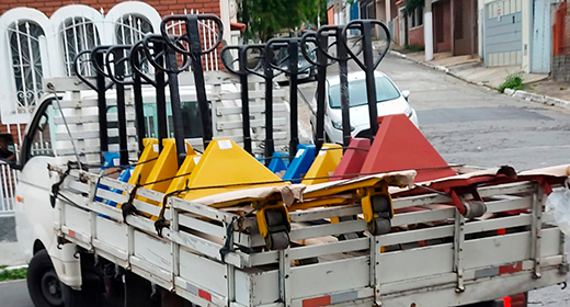 Coleta de paleteiras e empilhadeiras manuais sem custo logístico